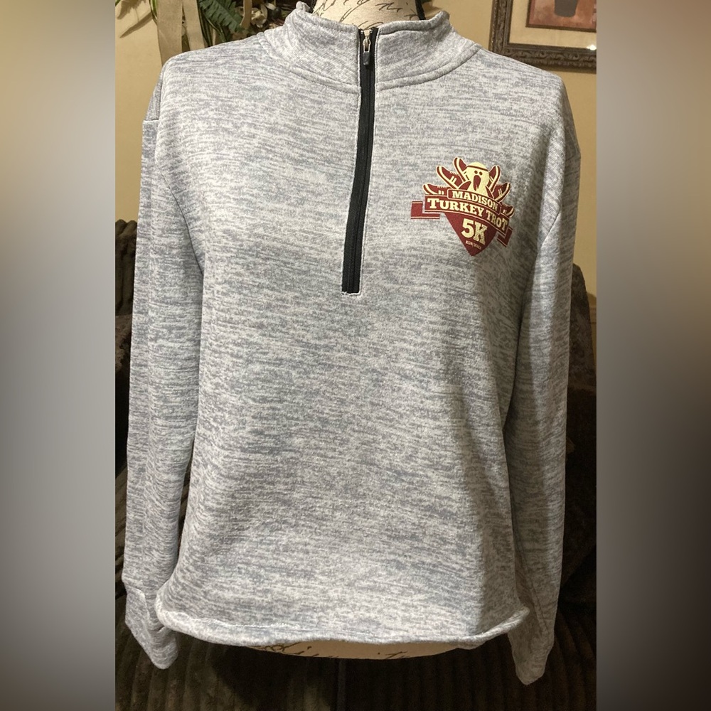 Ladies Size Medium Athletic Flex Let’s Go Run 1/4 Zip Pullover Fleece Sweatshirt